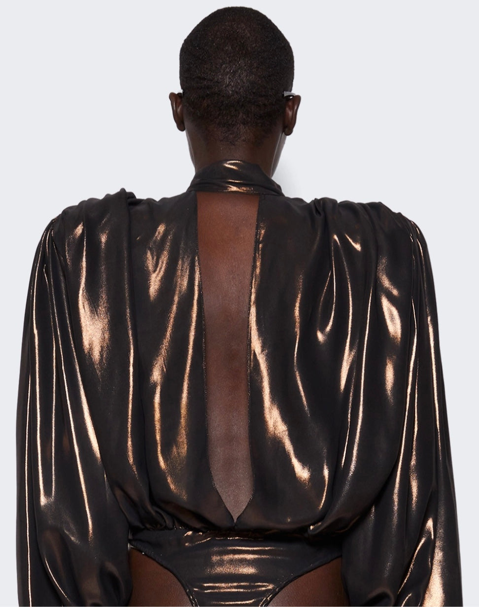 BODYSUIT WITH NECKTIE DETAIL