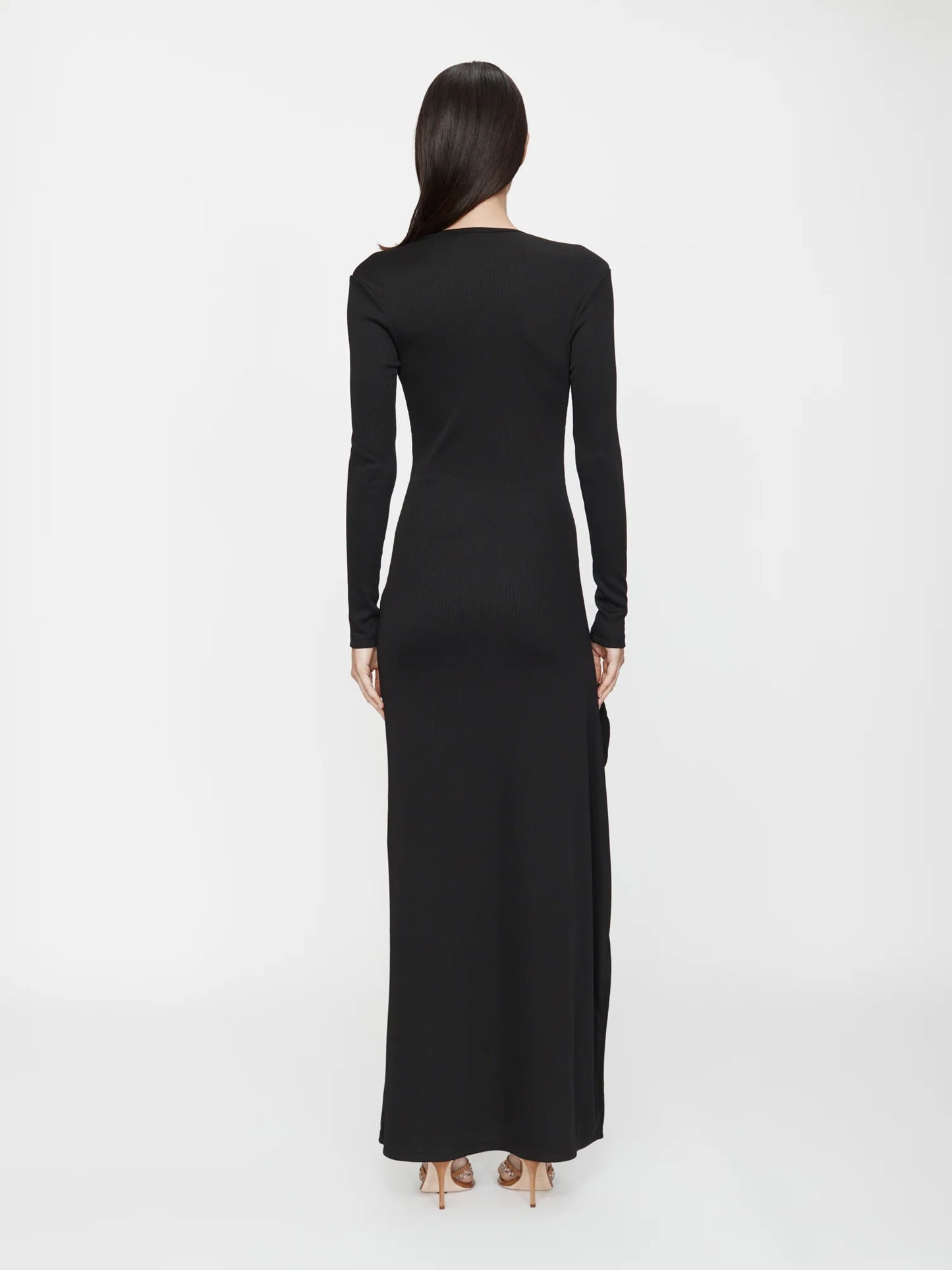 MINERAL STONE CASCADE LONG SLEEVE DRESS