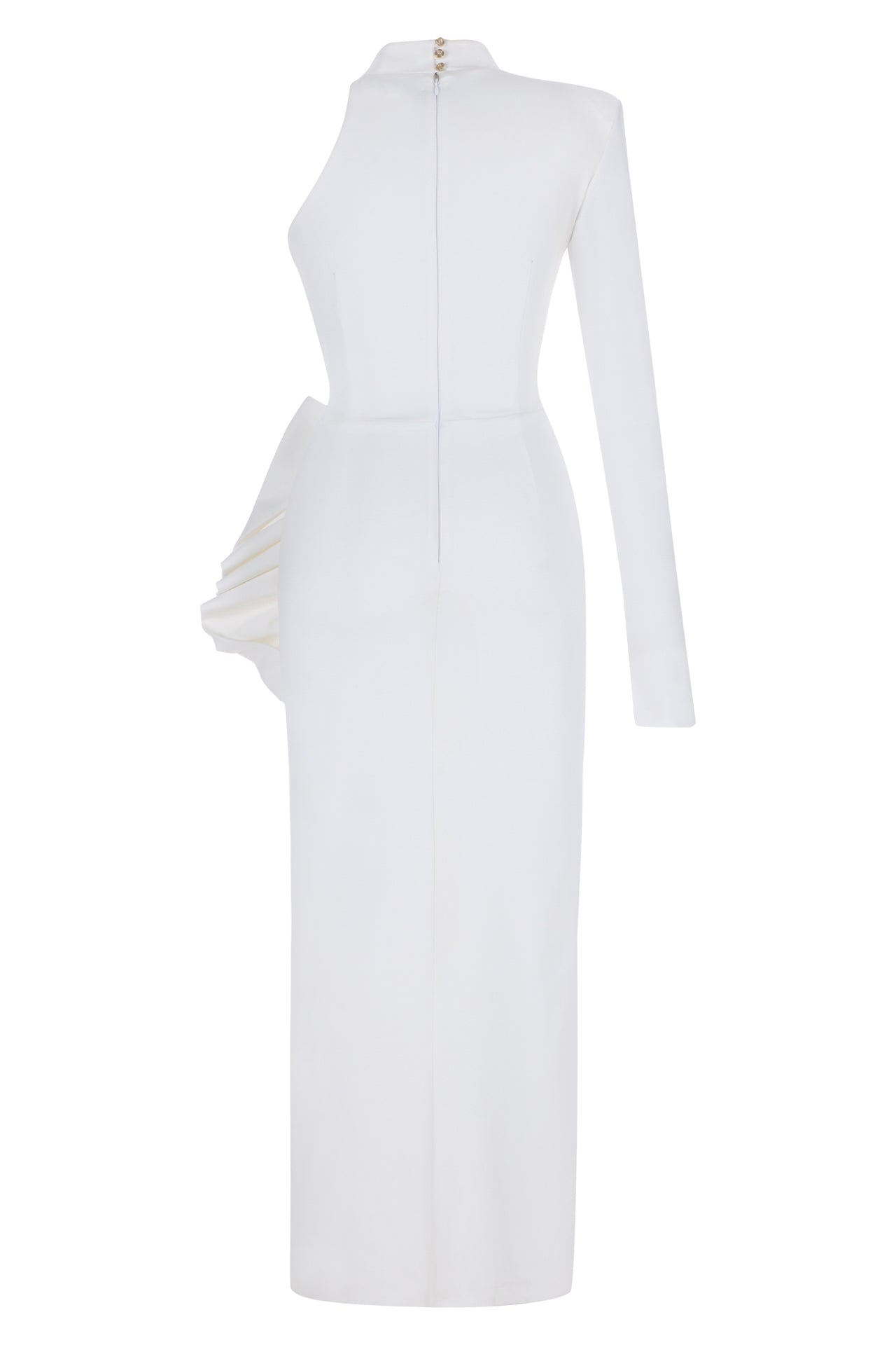 HIGH NECK ONE SHOULDER DRESS