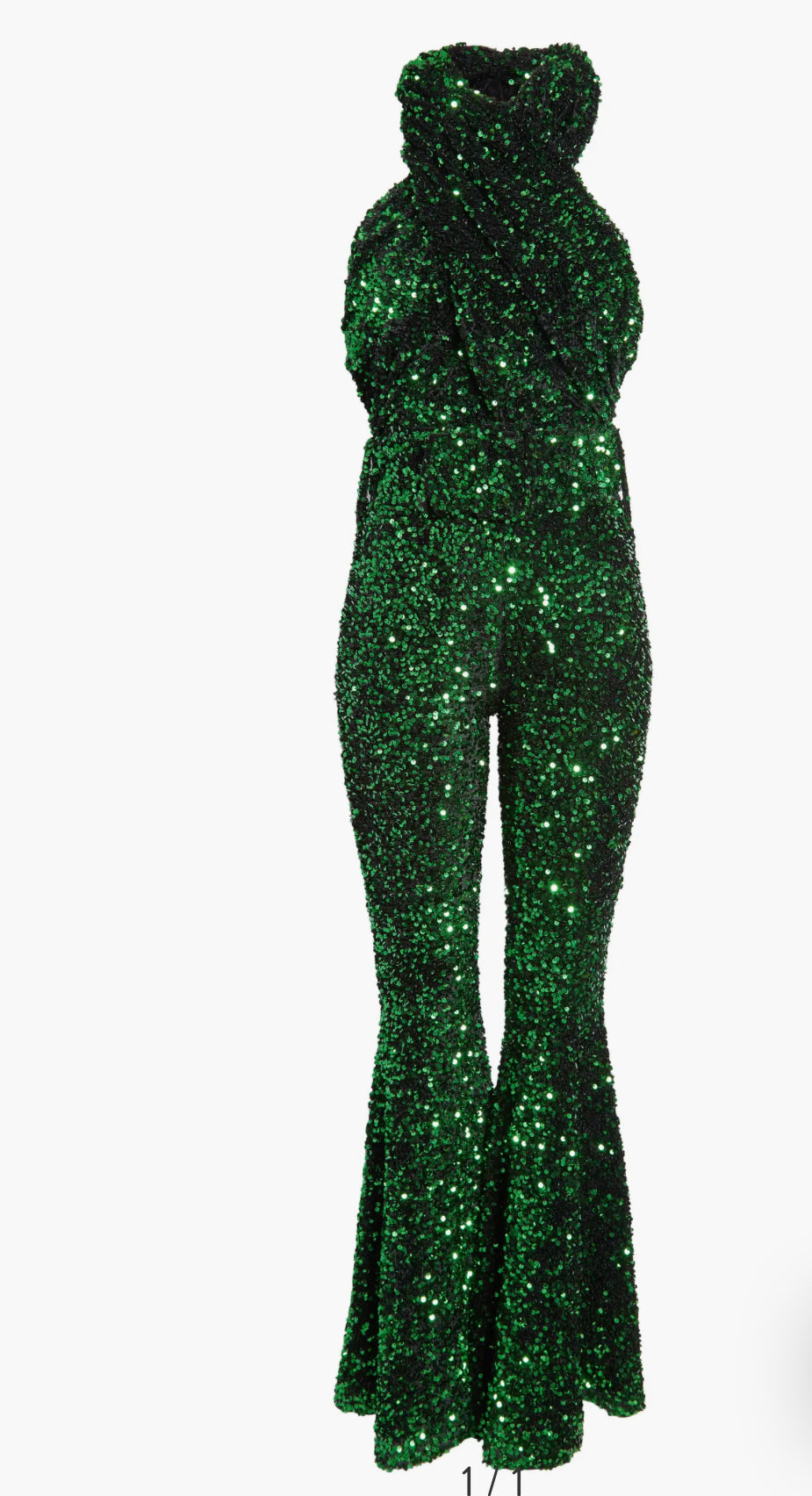 GREEN OFF THE SHOULDER JUMPSUIT