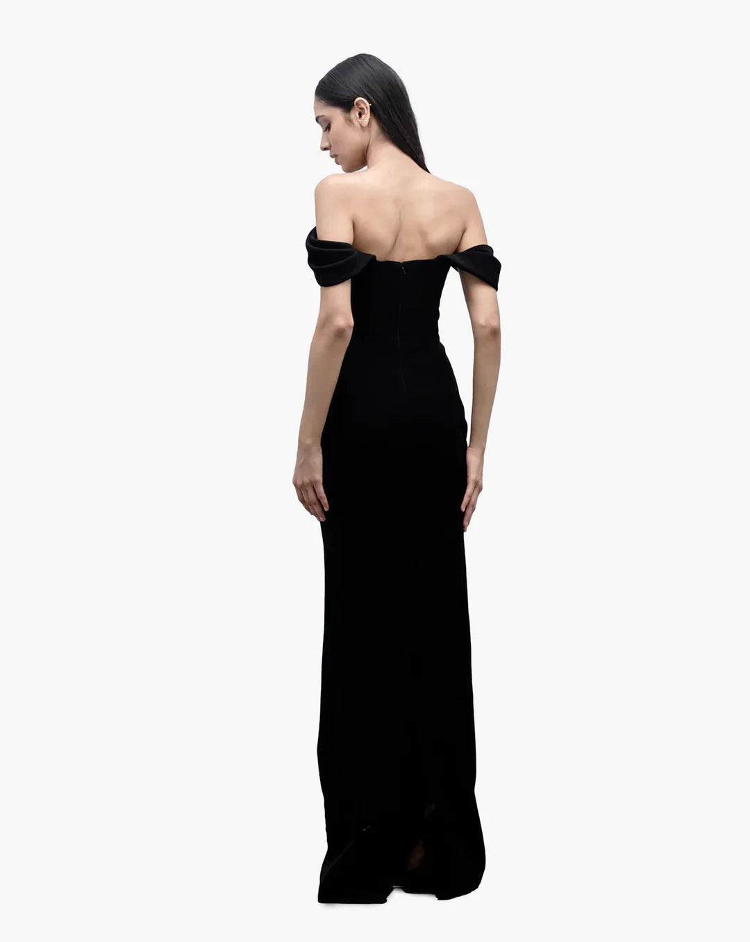 NOIR COLUMN GOWN