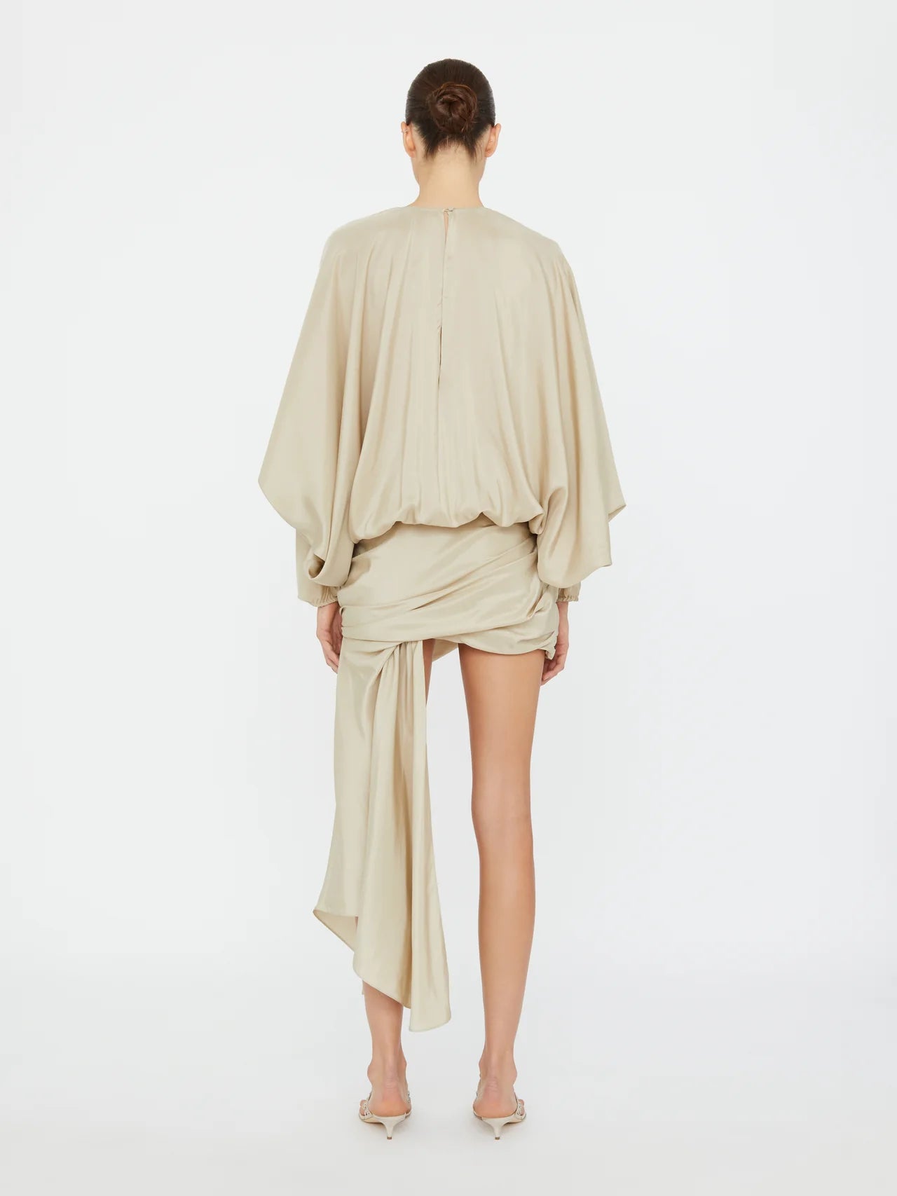 PARACHUTE SILK DRAPE MINI DRESS