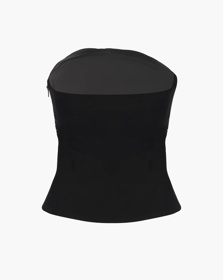 THE TWIST SCULPTED SATIN DRAPE CORSET