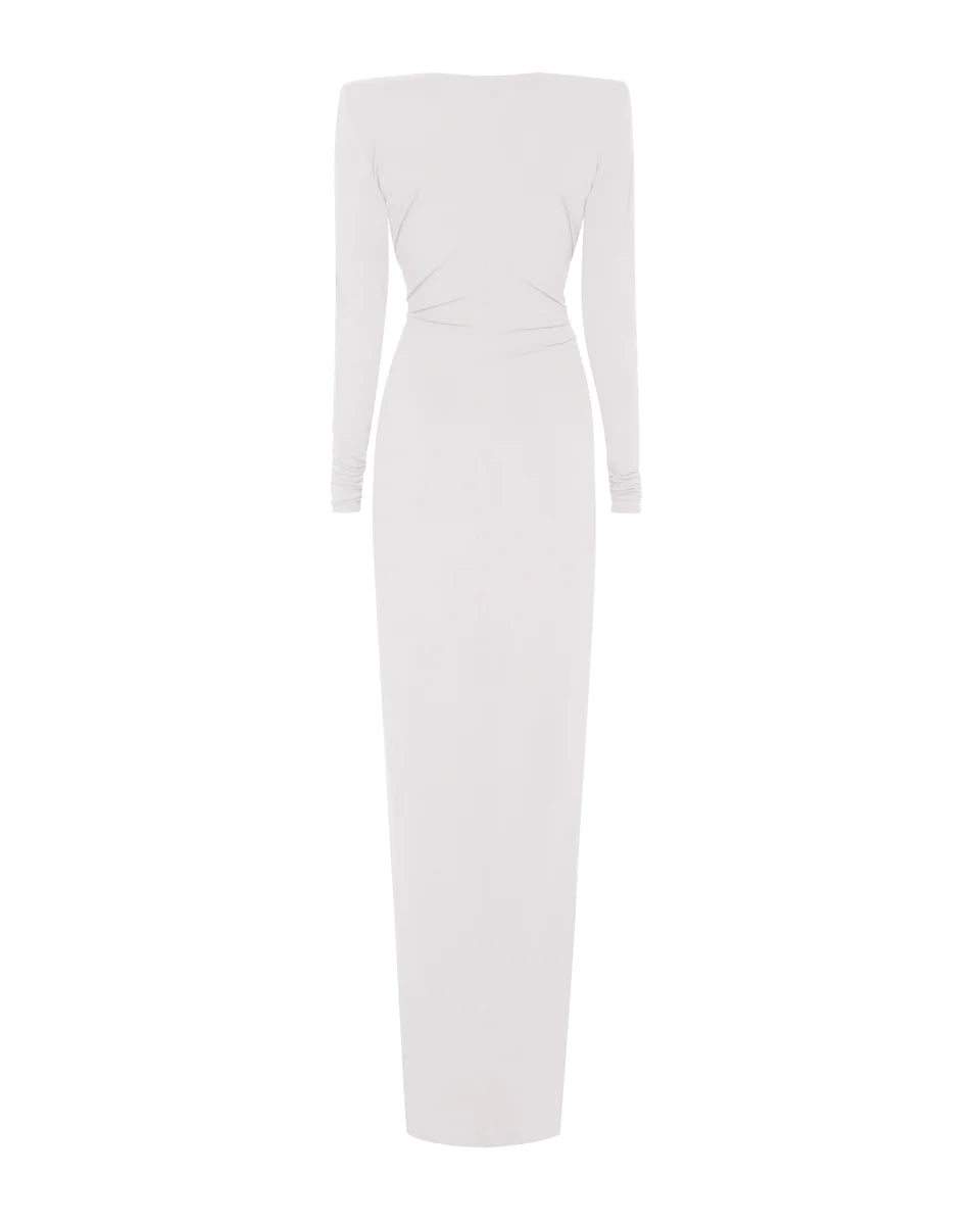 V. NECK LONG DRESS