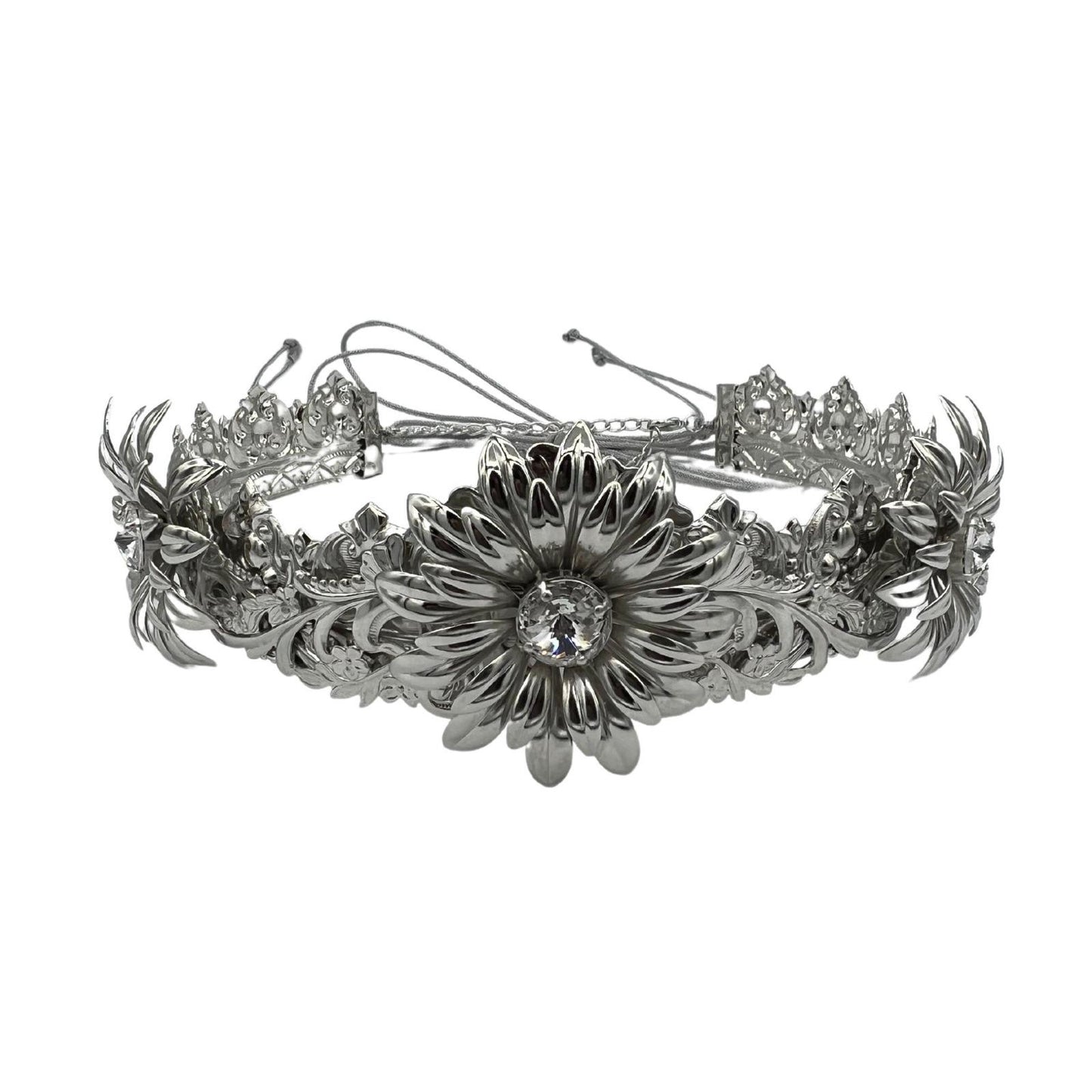 HeadBand Flower Silver DAUPHINES OF NEW YORK X THE REBIRTH OF THE PRINCESS