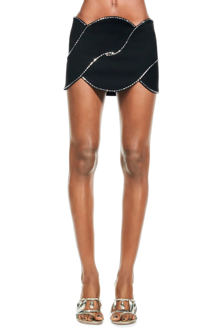 CRYSTAL ROPE MINI SKIRT