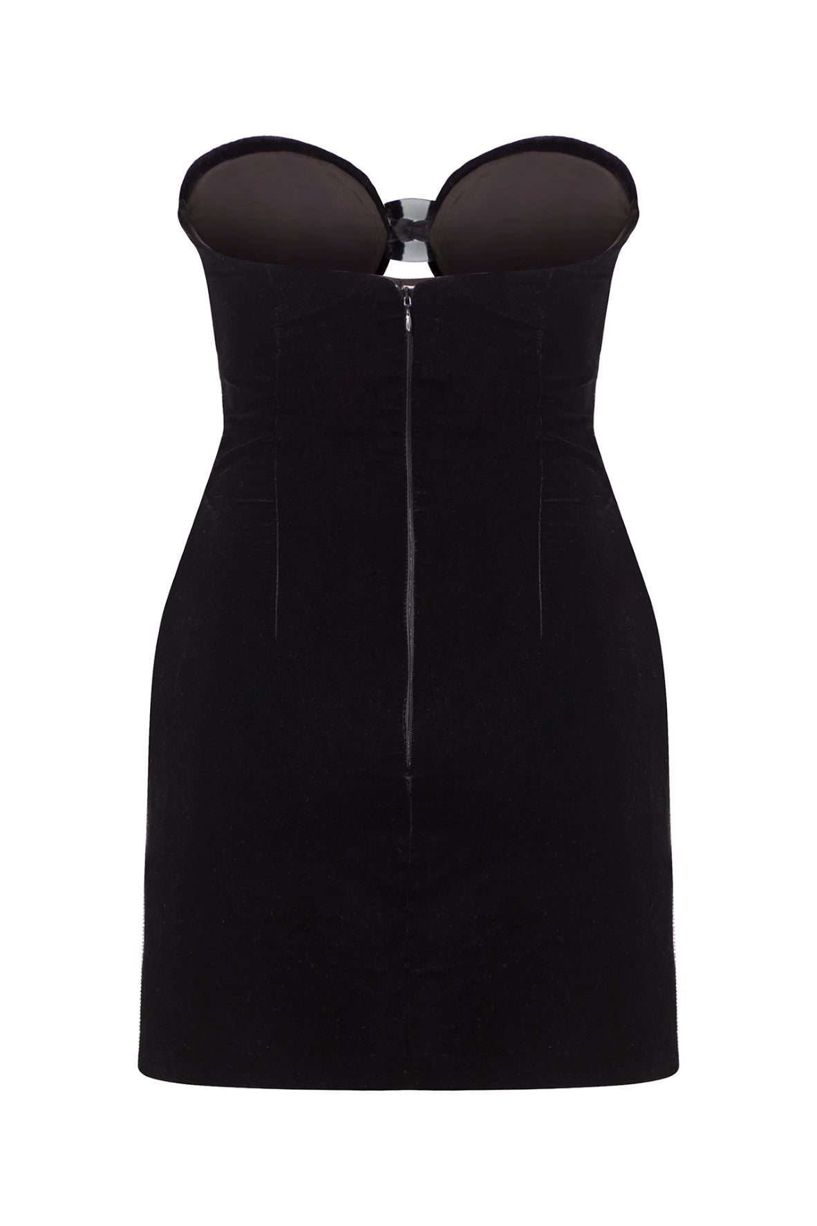 CRYSTAL-EMBELLISHED STRAPLESS MINI DRESS