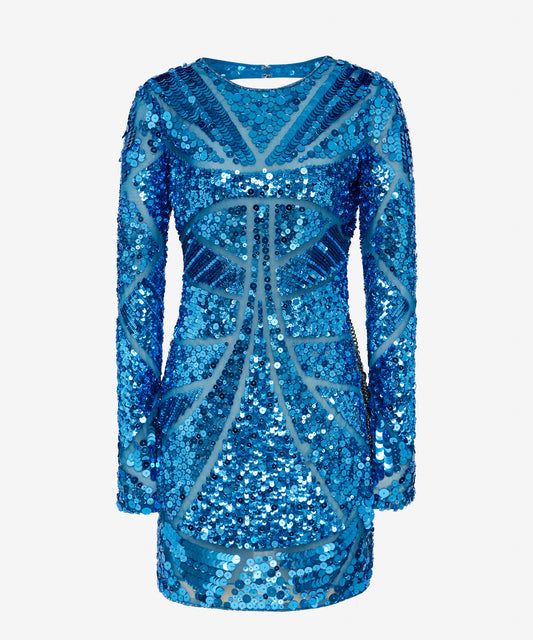 NIRVANA AZURE MINI DRESS