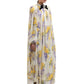 BLAIR PRINTED MIDI KAFTAN WITH TRIM