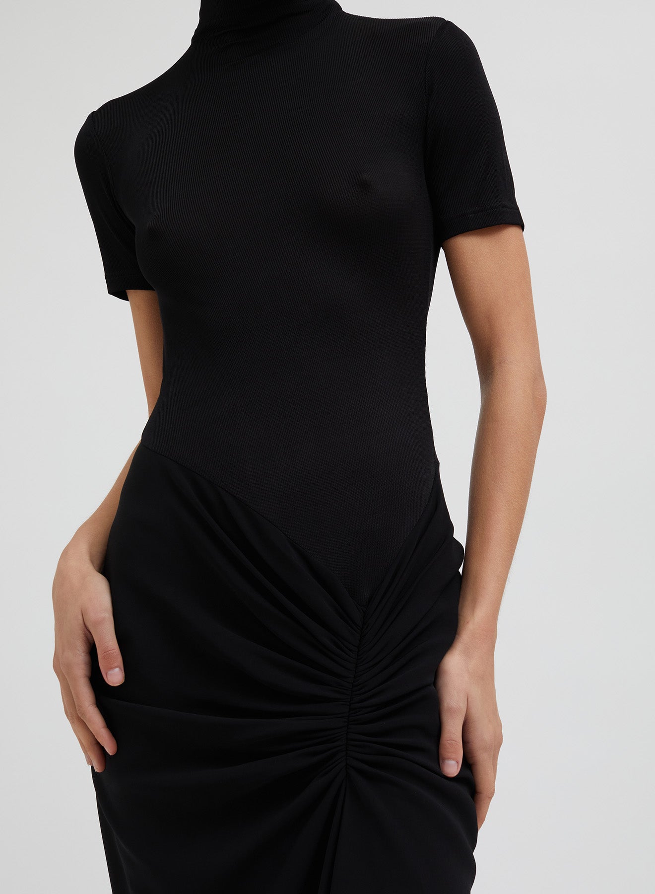 FUSION RUCHED TEE GOWN