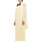 YELLOW CHIFFON CAPE DRESS