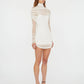 CHRISTO SHEER WRAP MINI DRESS