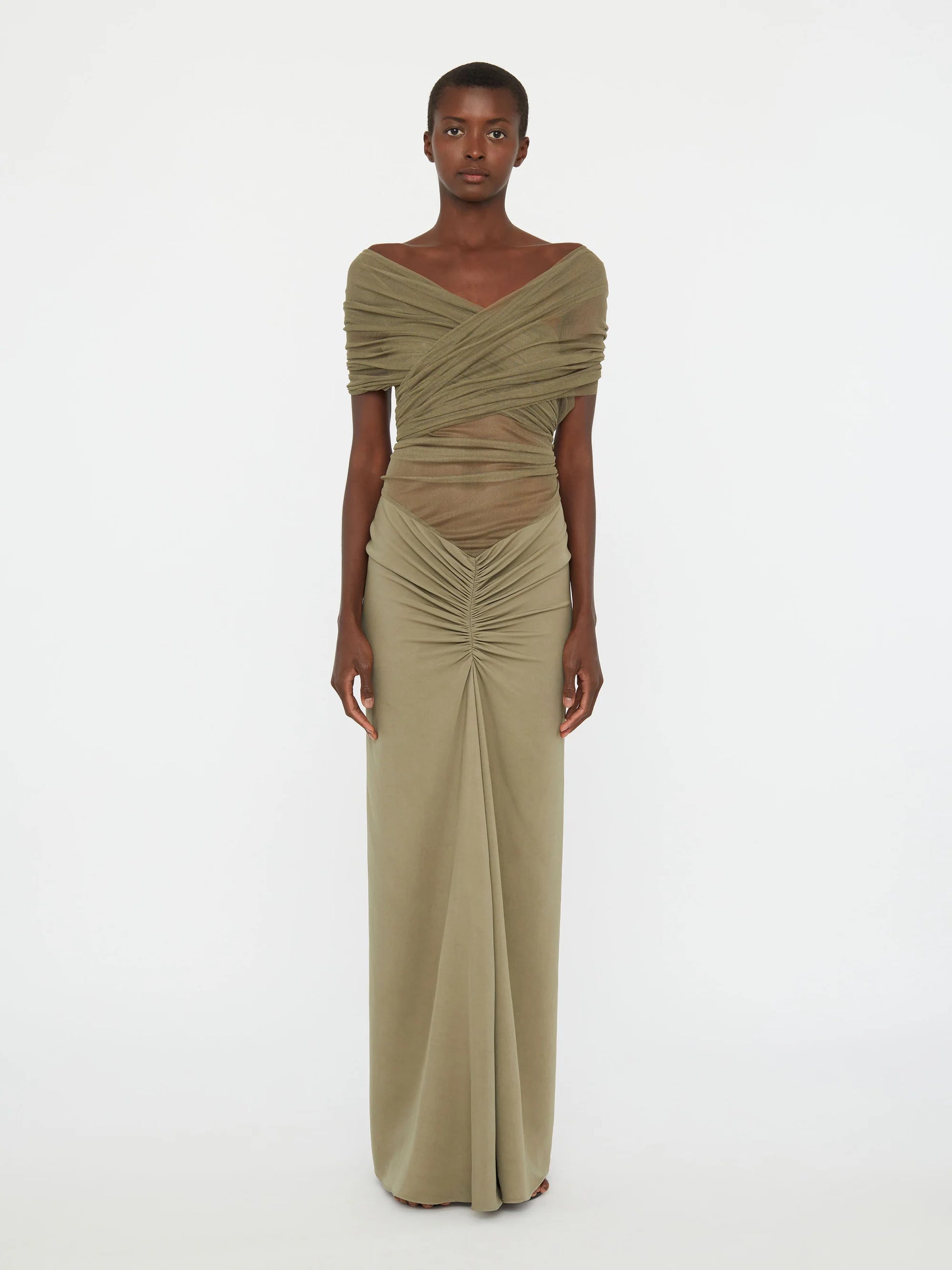 ruched tulle dress Forever Celebrated Black Swiss Dot Ruched Tulle Midi Dress