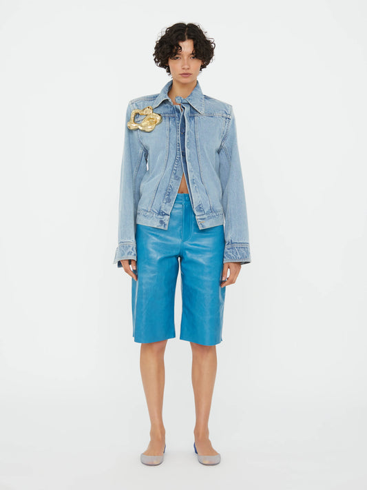 SCULPTURED CORSAGE DENIM JACKET