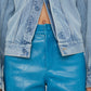 SCULPTURED CORSAGE DENIM JACKET