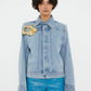 SCULPTURED CORSAGE DENIM JACKET