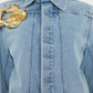 SCULPTURED CORSAGE DENIM JACKET