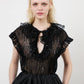 THE ESTE RUFFLE TOP IN BLACK