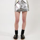 THE CHERRY SKIRT IN METALLIC SILVER
