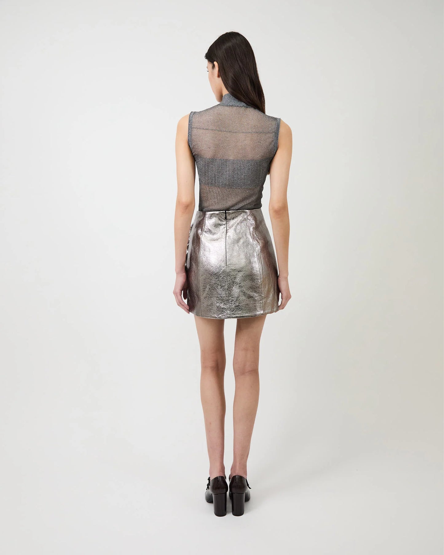 THE AKSEL SKIRT IN GUNMETAL