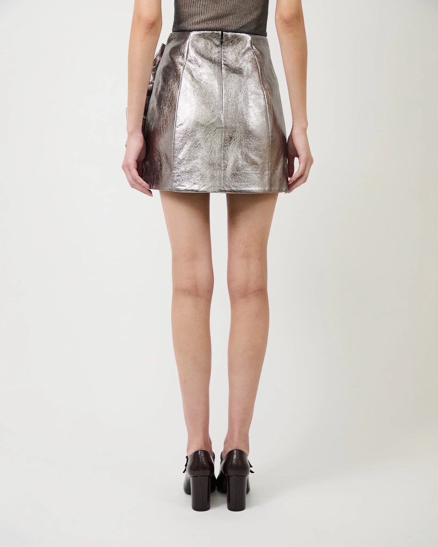 THE AKSEL SKIRT IN GUNMETAL