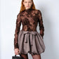 THE JETTE COCKTAIL DRESS IN BROWN