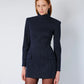 THE TONY DRESS IN NAVY PINSTRIPE