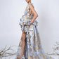 ALEXANDRINA GOWN IN CORNFLOWER AND GOLD
