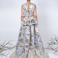 ALEXANDRINA GOWN IN CORNFLOWER AND GOLD