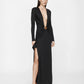 MINERAL STONE CASCADE LONG SLEEVE DRESS