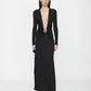 MINERAL STONE CASCADE LONG SLEEVE DRESS
