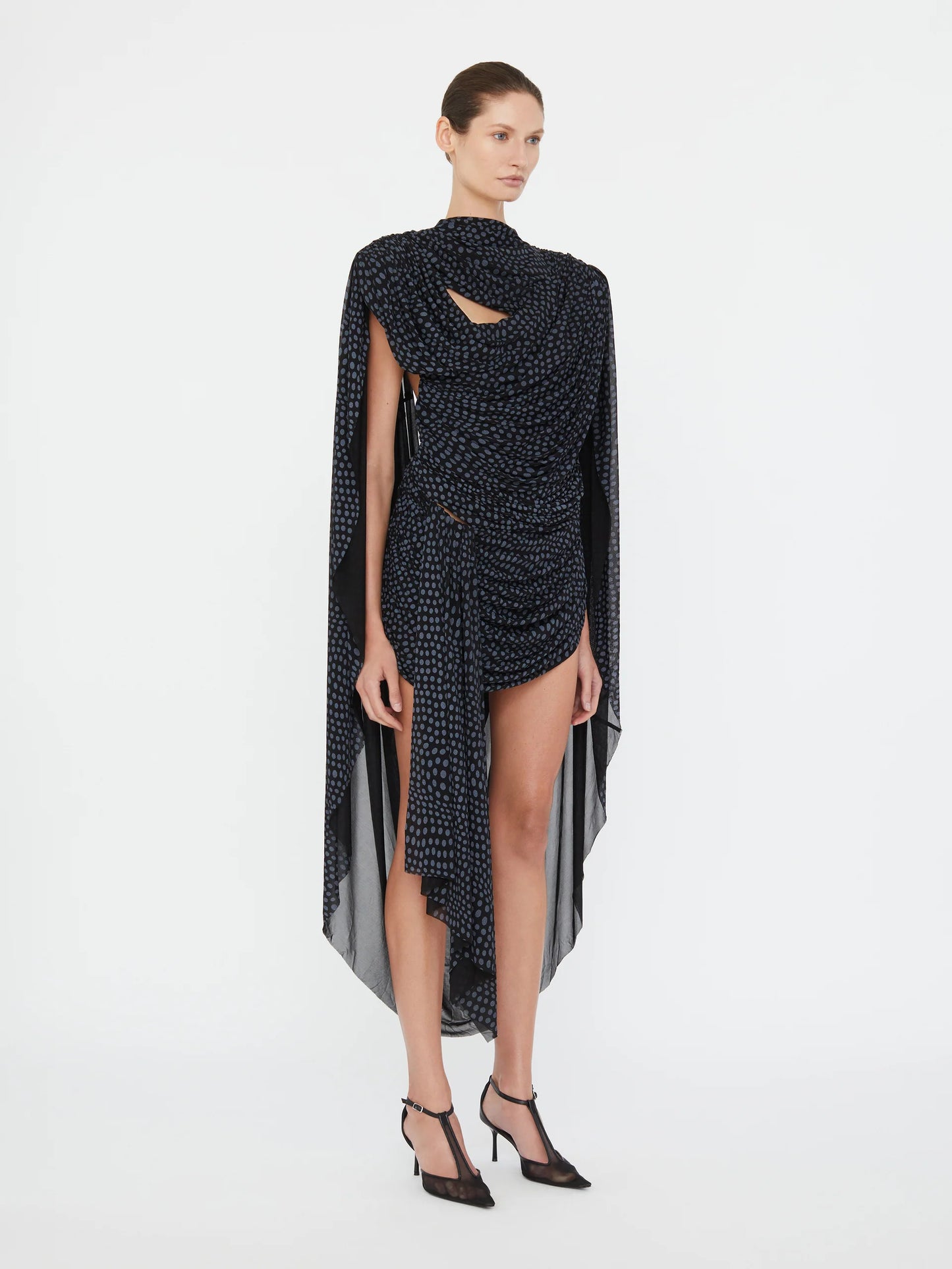 TORRENT DRAPED MINI DRESS
