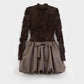 THE JETTE COCKTAIL DRESS IN BROWN