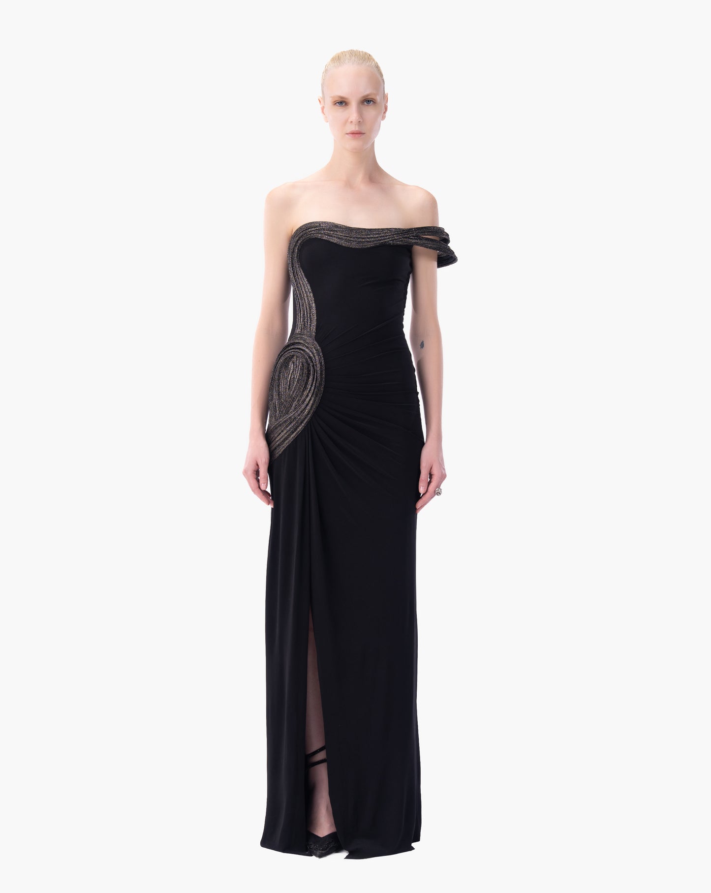 THE AXIS ONE SHOULDER GOWN