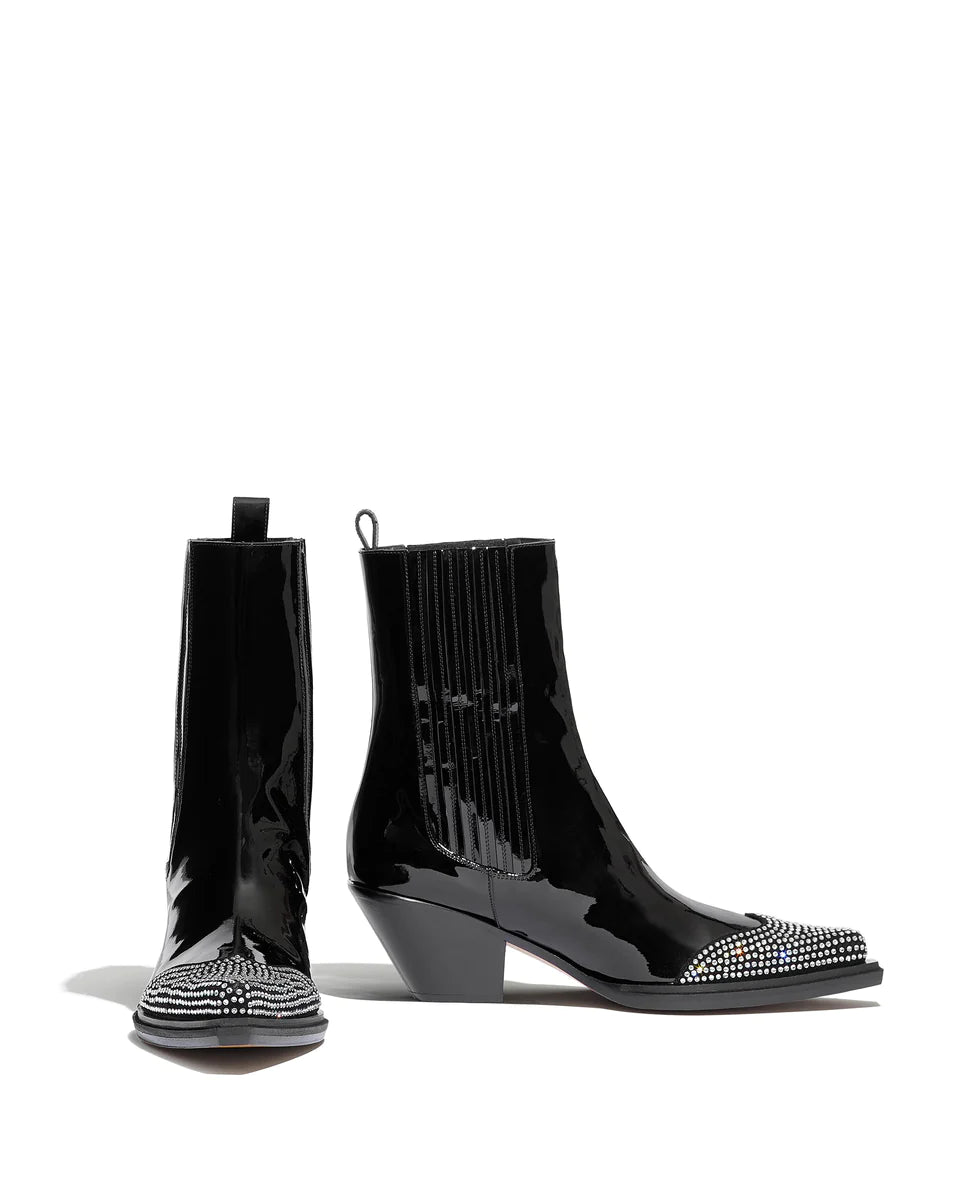 HEDY CRYSTAL BOOTS BLACK