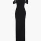 NOIR COLUMN GOWN