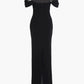 NOIR COLUMN GOWN