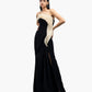 MONOCHROMATIC RUFFLE DRAPE GOWN