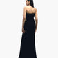 MONOCHROMATIC RUFFLE DRAPE GOWN