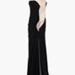 MONOCHROMATIC RUFFLE DRAPE GOWN