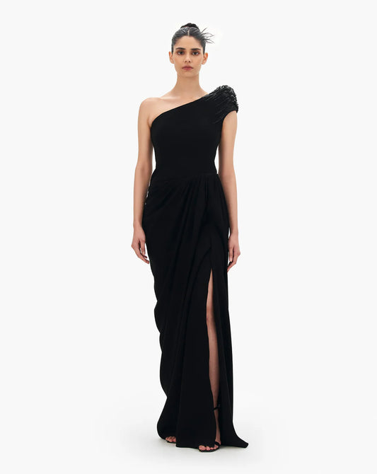 THE CRYSTAL ONE SHOULDER GOWN
