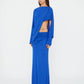 ENCASED NATURE RESIN DRAPED JERSEY DRESS