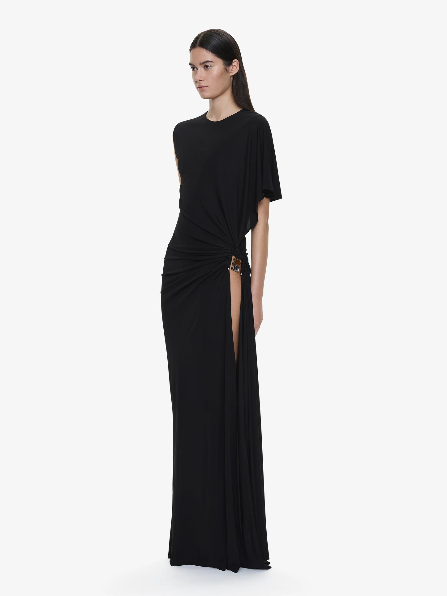 BEZEL QUARTZ DRAPED TANK DRESS