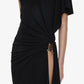 BEZEL QUARTZ DRAPED TANK DRESS