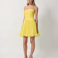 THE CANARY MICROPLEATED COCKTAIL DRESS