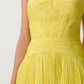 THE CANARY MICROPLEATED COCKTAIL DRESS