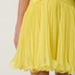 THE CANARY MICROPLEATED COCKTAIL DRESS