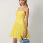 THE CANARY MICROPLEATED COCKTAIL DRESS