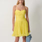 THE CANARY MICROPLEATED COCKTAIL DRESS