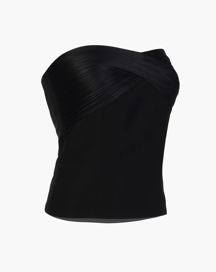 THE TWIST SCULPTED SATIN DRAPE CORSET